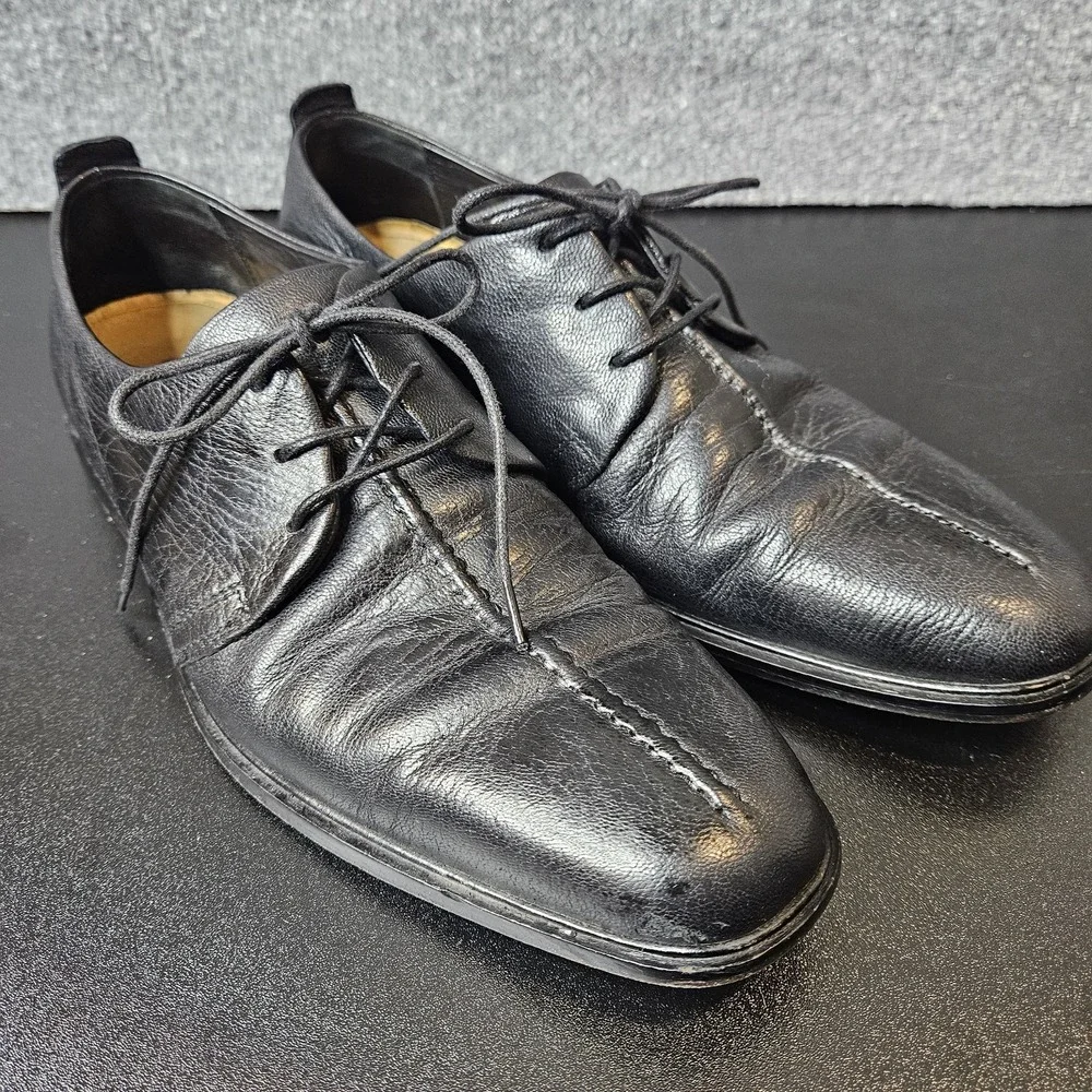 Cole Haan‎ Mens Lace Up Oxford Black Leather Size 9
